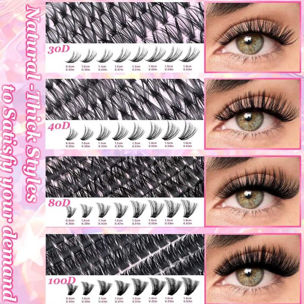 720Pcs DIY Fluffy Volume Lash Extension Kit with Bond & Seal