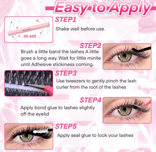 720Pcs DIY Fluffy Volume Lash Extension Kit with Bond & Seal