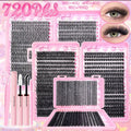 720Pcs DIY Fluffy Volume Lash Extension Kit with Bond & Seal