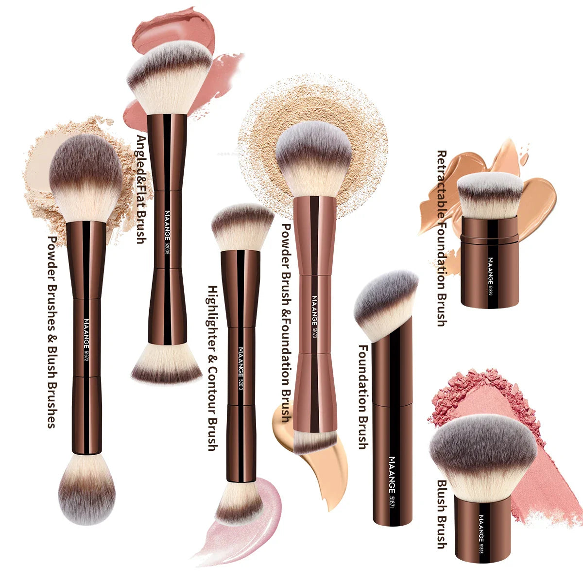 Double-Ended Makeup Brush Set